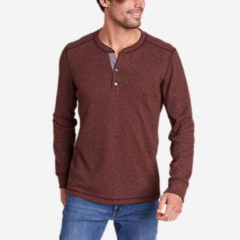 Eddie Bauer Waffle Knit Long Sleeve Shirt